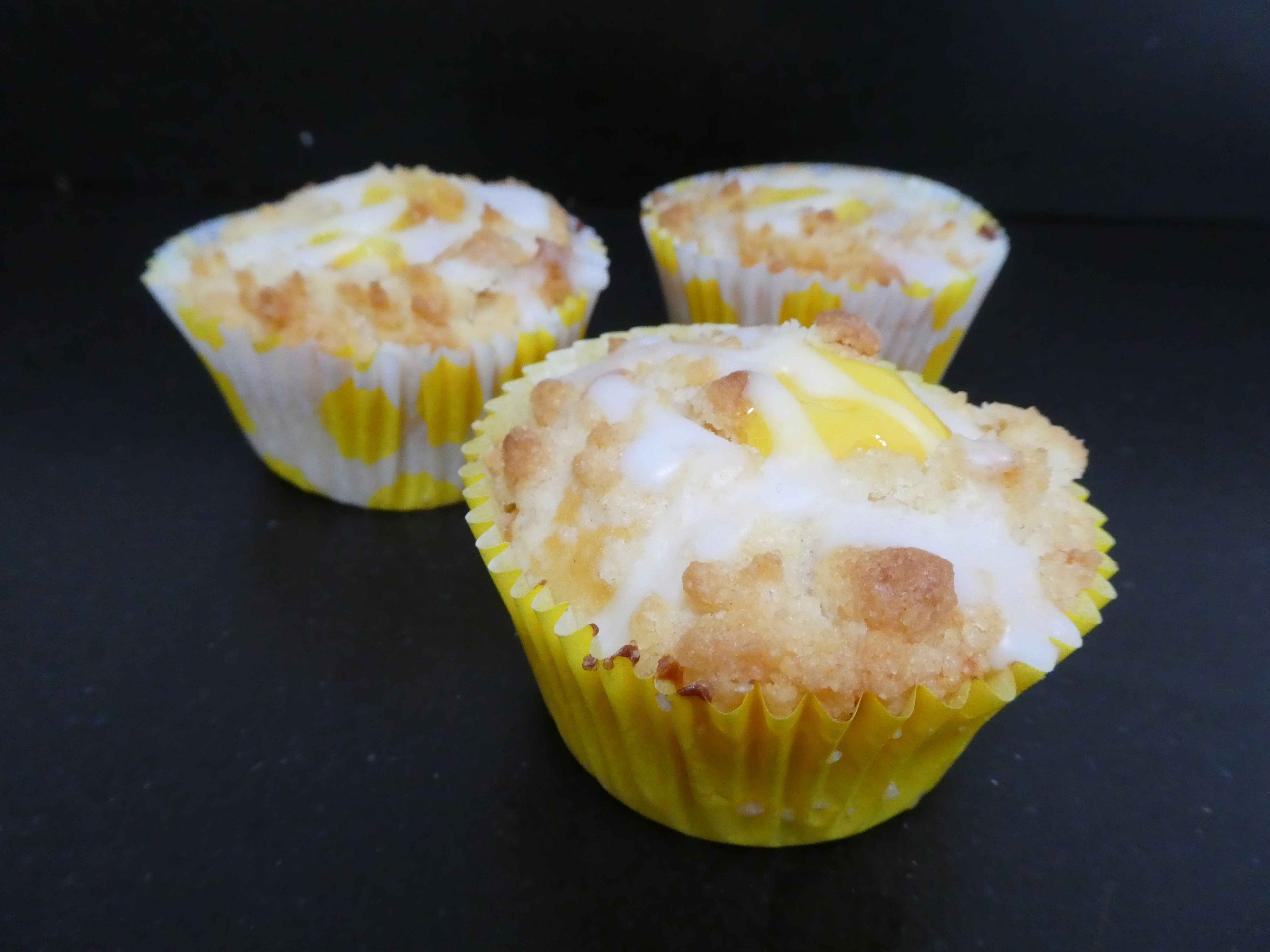 Citroenmuffin met een scrumble topping